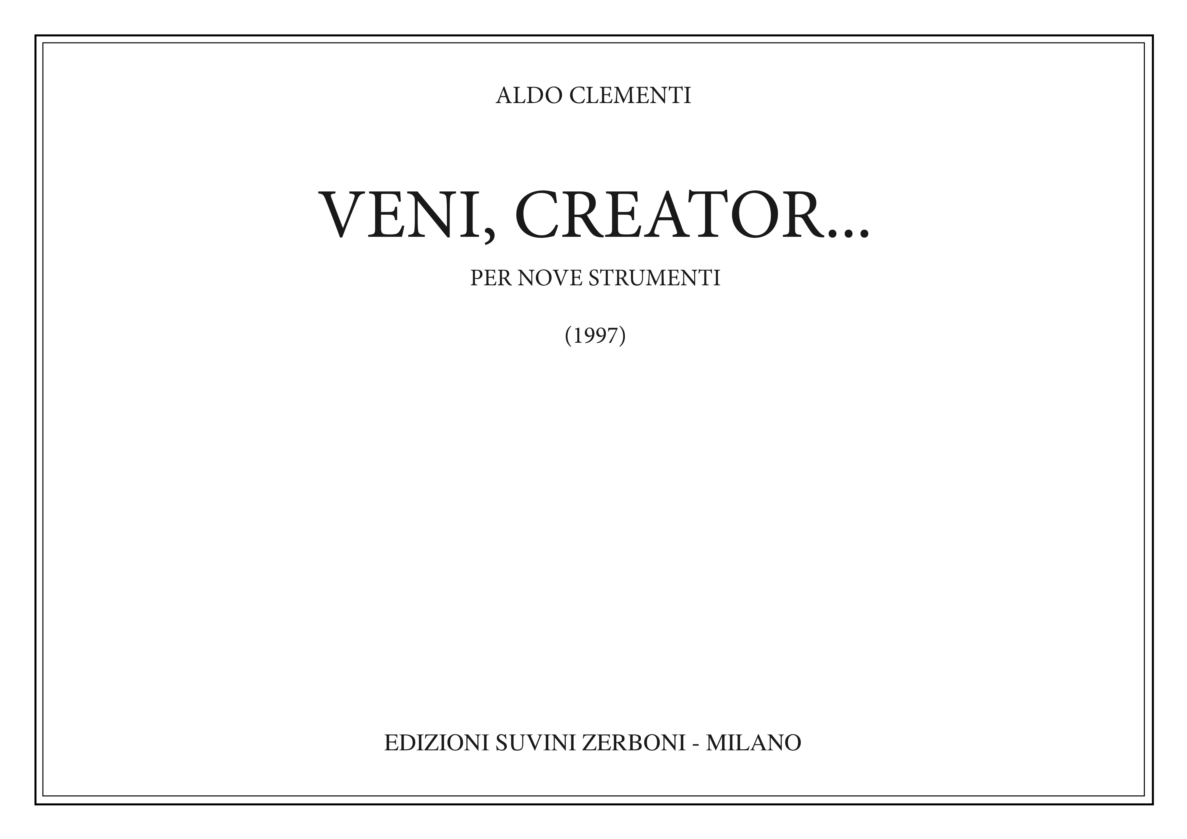 Veni creator_Clementi Aldo 1